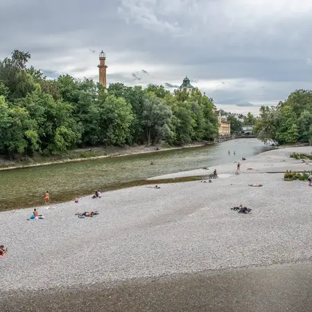 Praterinsel München Badestrand